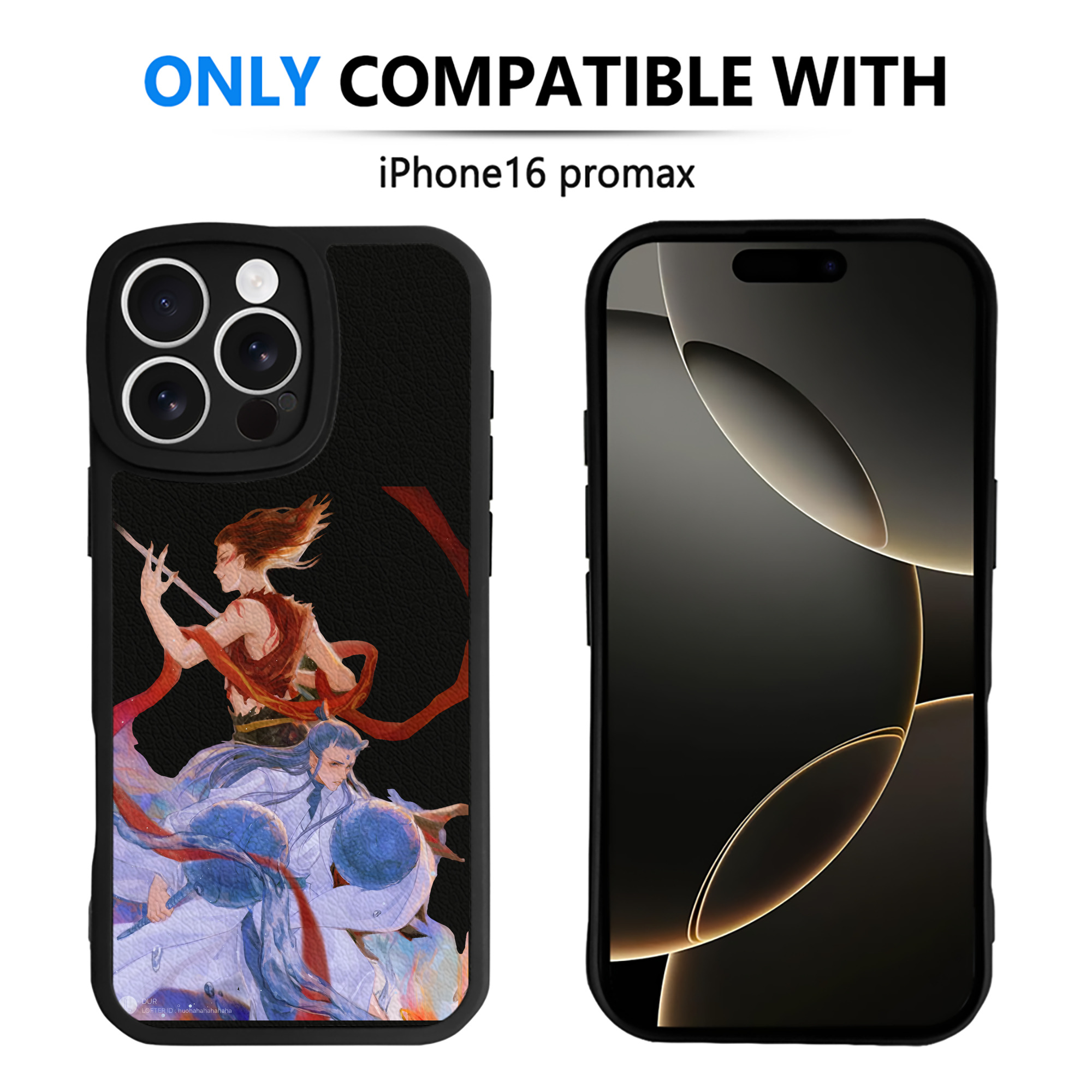 （画像用） Ne Zha 2 ナタ 魔童の大暴れ 【iPhone 16シリーズ対応】シリコンスマホケース（レザー調） 材質：シリコン